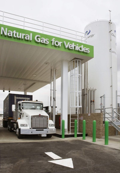 LNG fueling stations are springing up from coast to coast. Available supplies also are expanding because of hydraulic fracturing techniques.
