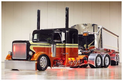John O’Keefe’s 2007 Peterbilt 379 and 2011 Mac Dump won the National Championship title in the Working Combo category.