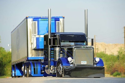 Paul Voigt’s 1999 Peterbilt 379 and matching Great Dane reefer won both Best of Show and National Championship honors in the Limited-Mileage, Combo category at the 2011 Great American Trucking Show.