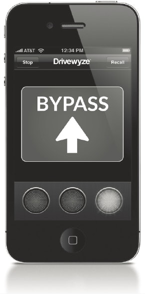 Drivers interact with the Drivewyze PreClear bypassing app via their smartphones or in-cab telematics devices.