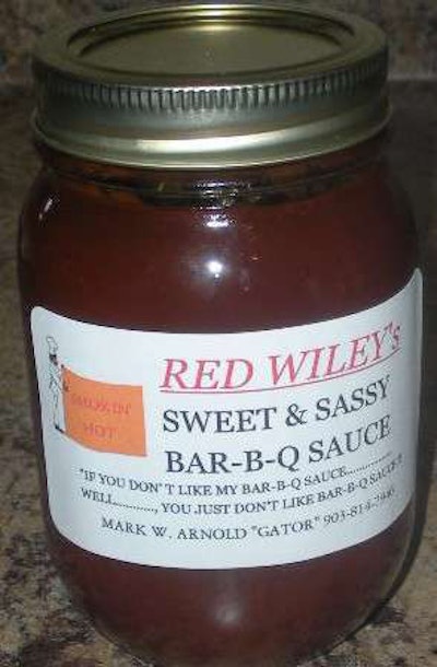Mark Arnold often treats longtime clients to his homemade barbecue sauce. He sells it from his truck to prospective clients, too.