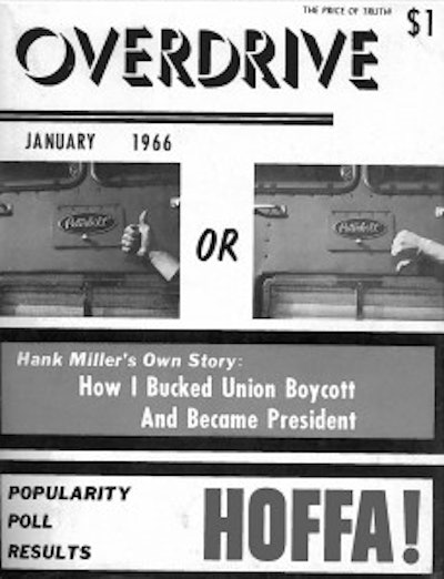 Overdrive’s September 1975 issue speculated that the Mob had killed Teamster leader Jimmy Hoffa. Reporter Jim Drinkhall covered the Teamsters activities closely because, as a strongly organized union, the group threatened independent truckers.
