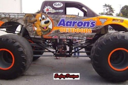 Randy Moore’s Aaron’s Outdoor monster truck will attempt a world speed record Saturday at 4:45 p.m.