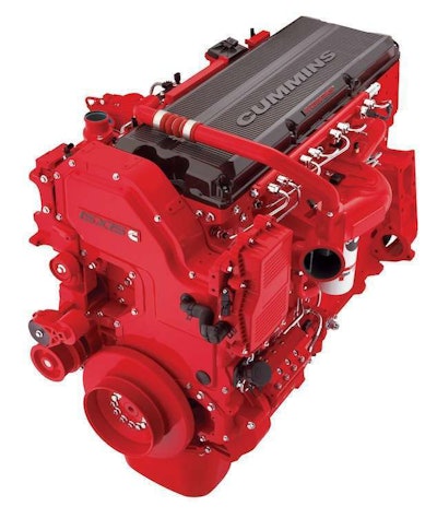 Ratings for Cummins’ ISX15 (pictured) range from 400 to 600 hp with a maximum 2,050 lb.-ft. of peak torque. The Cummins ISX12 is optimized for regional hauling, less-than-truckload and vocational applications.