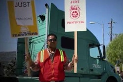 Los Angeles Teamsters truckers have been holding “practice” pickets to show their employer, the Australian-based Toll Group, they’re serious.