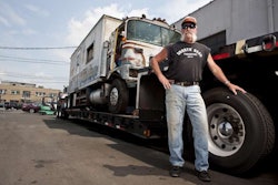 Owner-operator Marc Springer with Evel Knievel haul rig