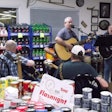 Bluegrass music fills the small convenience store of Country Market and Grill Truck Stop in Maiden, N.C.