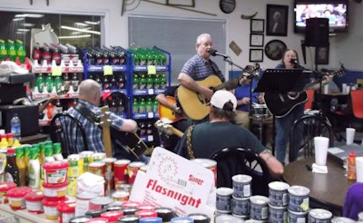 Bluegrass music fills the small convenience store of Country Market and Grill Truck Stop in Maiden, N.C.