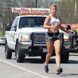 Jazzy Jordan during her run across America to shed light on the plight of truckers when it comes to healthcare.