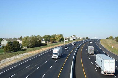 I-70, part of the Kansas Turnpike near Lawrence, Kan., part of the Kansas River Bridges Replacement and Plaza Improvement project.