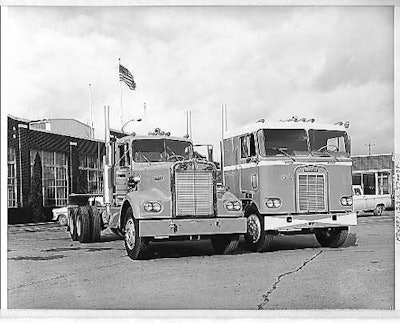 Early 1960s: Kenworth unveils W900 and K100.
