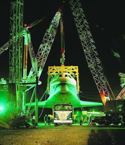 1978: Kenworth K100 moves space shuttle Enterprise during ground operations in Huntsville, Ala.