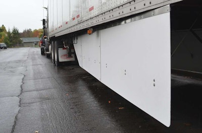 Utility trailer side deals skirt installation