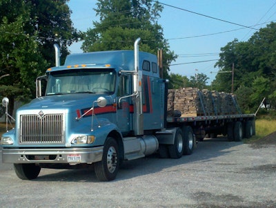 Lack of a local parking ban on trucks in Erin, Tenn., means owner-operator Dan Heister is able with the property owner’s permission to utilize this gravel lot in his area at the intersection two state routes occasionally for overnight parking.