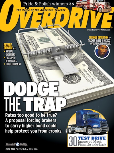 Overdrive repored on efforts to raise the broker minimum surety requirements in June 2012. Read that story here. For subsequent reporting on the bond increase, visit this page.