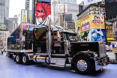Demarest’s truck hauled equipment for the “Broadway on Broadway” production at Times Square in New York City. The ’07 Great Dane has been modified to fit the Lincoln Tunnel.
