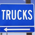 rest area trucks sign