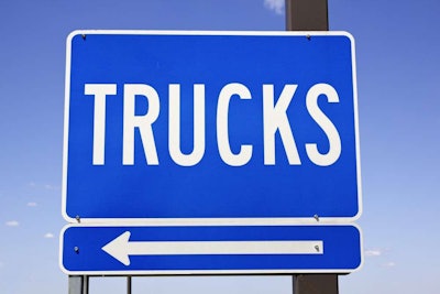 Rest Area Trucks Sign