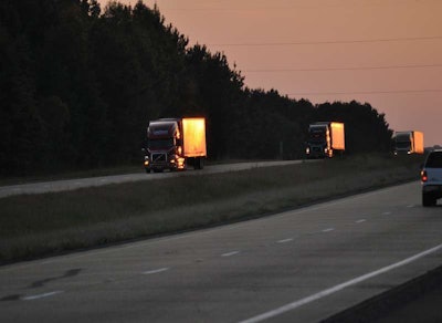trucks on highway
