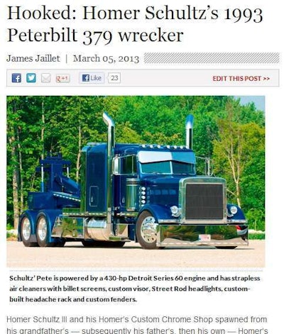 Click through the image for more pictures of the custom wrecker.