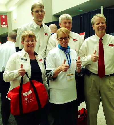 From left: TSG members Linda Caffee and Scott Grenerth, FMCSA Administrator Anne Ferro, and TSG members Bob Caffee and Rick Ash
