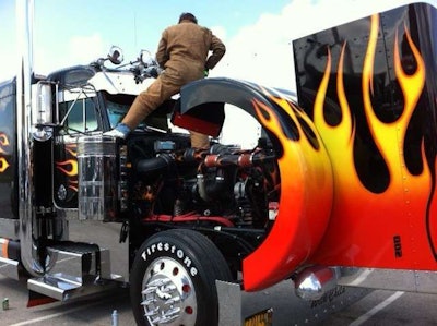 This truck is shown by Shawn Gibson Trucking of Broken Bow, Okla.