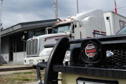 Tennessee Highway Patrol car and truck at weigh station