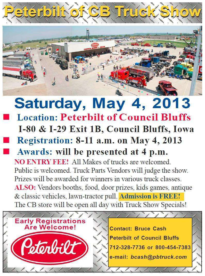 Peterbilt of Council Bluffs 2013 truck show flyer