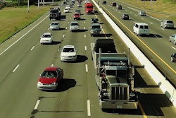 Owner-operator truck on highway