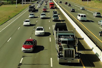 Owner-operator truck on highway