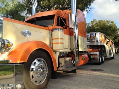 Big Rig Books 2000 Peterbilt 379 and bookmobile trailer