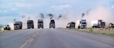 Sam Peckinpah’s 1978 “Convoy” flick memorialized the truckers’ protest convoy in the days of the 55-mph speed limit. The C.W. McCall song on which it was based scored No. 4 on our 2011 reader-provided-and-voted-on list of the top 10 trucking songs of all time, behind only “Six Days on the Road,” “East Bound and Down,” and “Teddy Bear.”