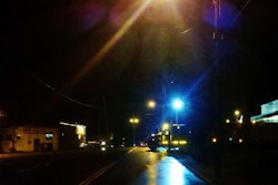 Night in Nashville, loading dock.