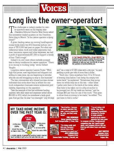 The May issue showed numerous examples of profitable niche short-haul operations. Read the piece online here.