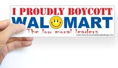 Walmart boycott sticker