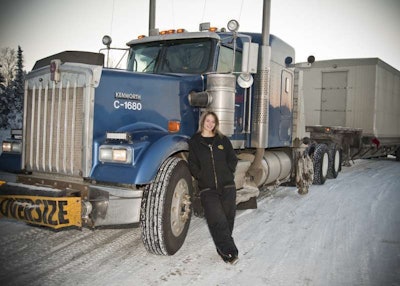 Lisa Kelly and her Carlile Kenworth
