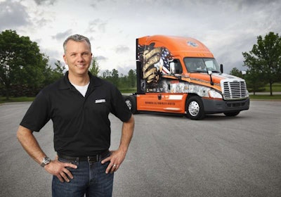 Schneider National was selected by Freightliner to receive the 11th edition Ride of Pride truck, which is designed to be rolling tributes to members of the United States military past and present.