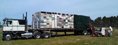 Chris Andreychik moved these “242 live beehives and about as many empty hives from Fort Myers, Fla., to Bristol” in the same state. His rig was featured in the “Get Your Load On” occasional photographic series featuring reader loads. For info on submitting a picture of your own, check the latest edition of the series here.