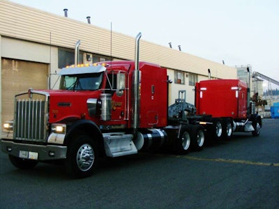 “When one of my trucks has a breakdown far from home,” says James Churchill, “I throw the fifth-wheel tow hitch on to whatever tractor is free, haul a spare out to the driver, and bring the out-of-commission tractor back to the shop where I can do the repair.” Now that’s a committed breakdown service, wouldn’t you say?