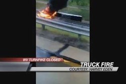West Virginia truck crash and fire