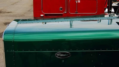 Ronald Millsaps Peterbilt '369' hood bracing