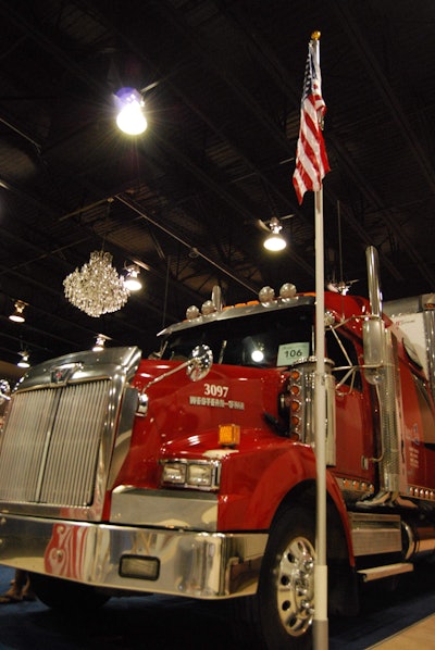 Oscar Robledo’s 2005 Western Star at the Load One booth in 2013 at the Expo. Read more about it via this link to past coverage.