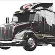 Firestone’s rendering of a Peterbilt branded with its “F-Shield” logo. Firestone is giving away a 2013 Peterbilt as part of a promotional sweepstakes, but has not said yet what model the truck will be.