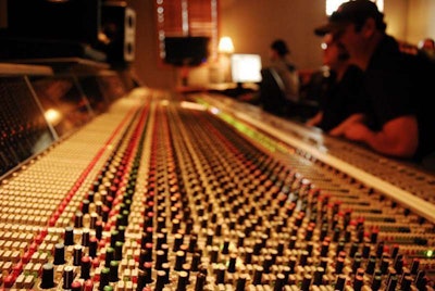 Justice and Silvey over the mixing board.