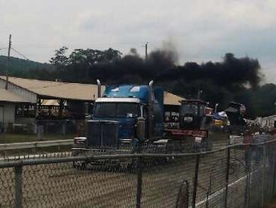 Erich Owens' truck at the pull