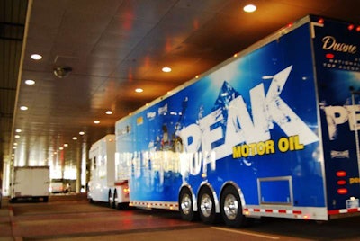 Peak Motorsports hauler at GATS