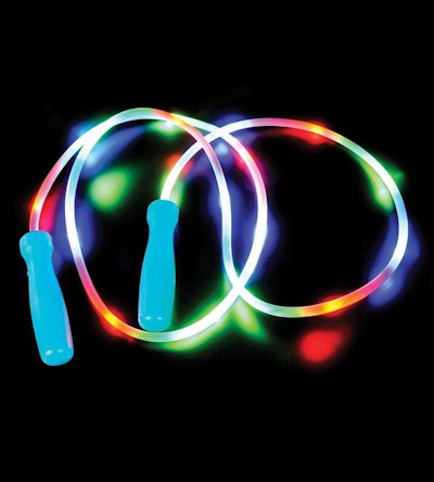Flashing LED jump rope