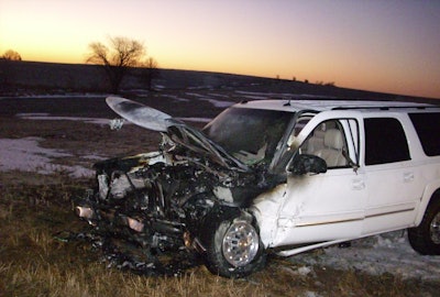 Bisaillon was pulled from the driver’s seat shortly before flames reached the passenger compartment.