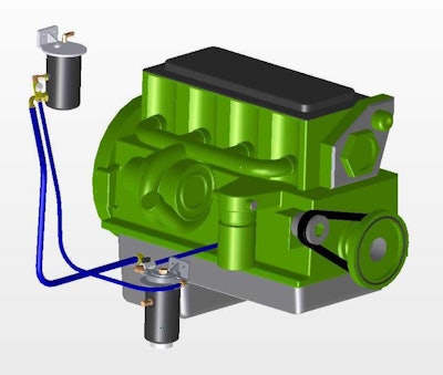 The Eco-Pur from Oil Purification Systems is an example of a bypass product that filters both solid and liquid contaminants.