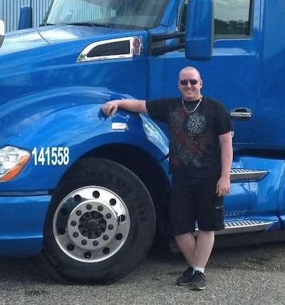 “Running team as an owner-operator was where the money was really good.” –Rick Duke, pictured with his 2013 Kenworth T680